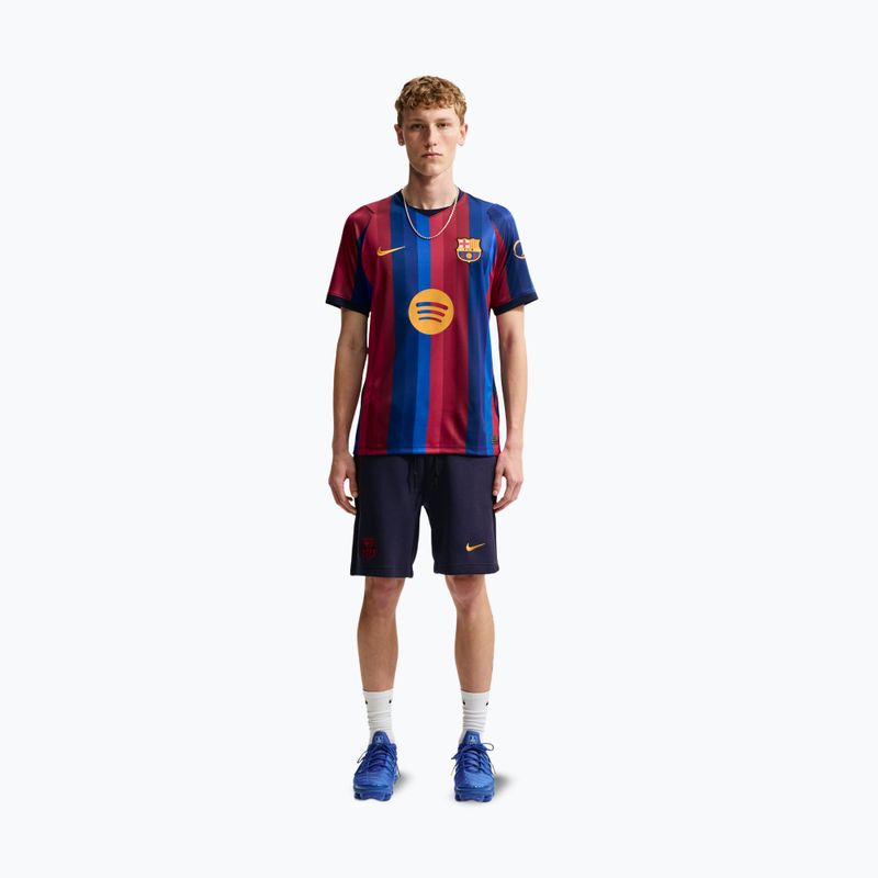 Мъжка футболна фланелка Nike FC Barcelona Dri-Fit Stadium Home deep garnet/blue void/mineral yellow 2