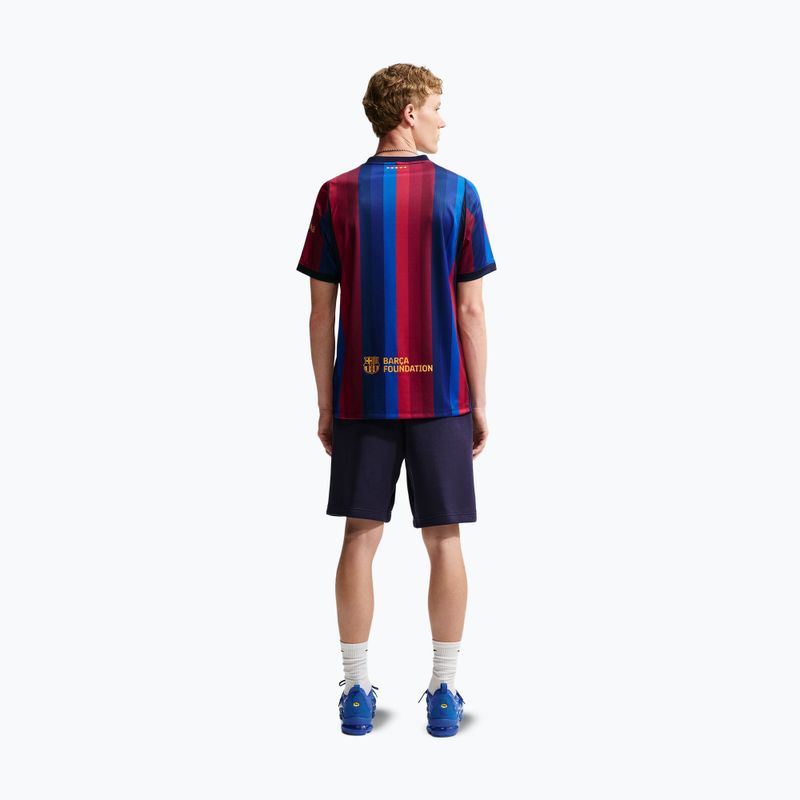 Мъжка футболна фланелка Nike FC Barcelona Dri-Fit Stadium Home deep garnet/blue void/mineral yellow 3