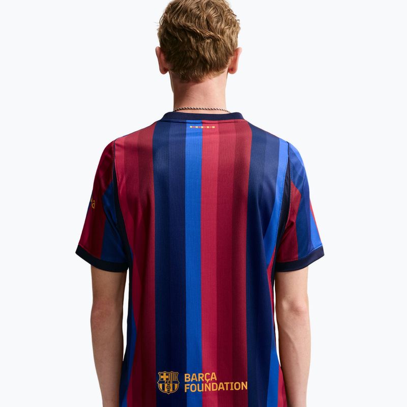 Мъжка футболна фланелка Nike FC Barcelona Dri-Fit Stadium Home deep garnet/blue void/mineral yellow 4