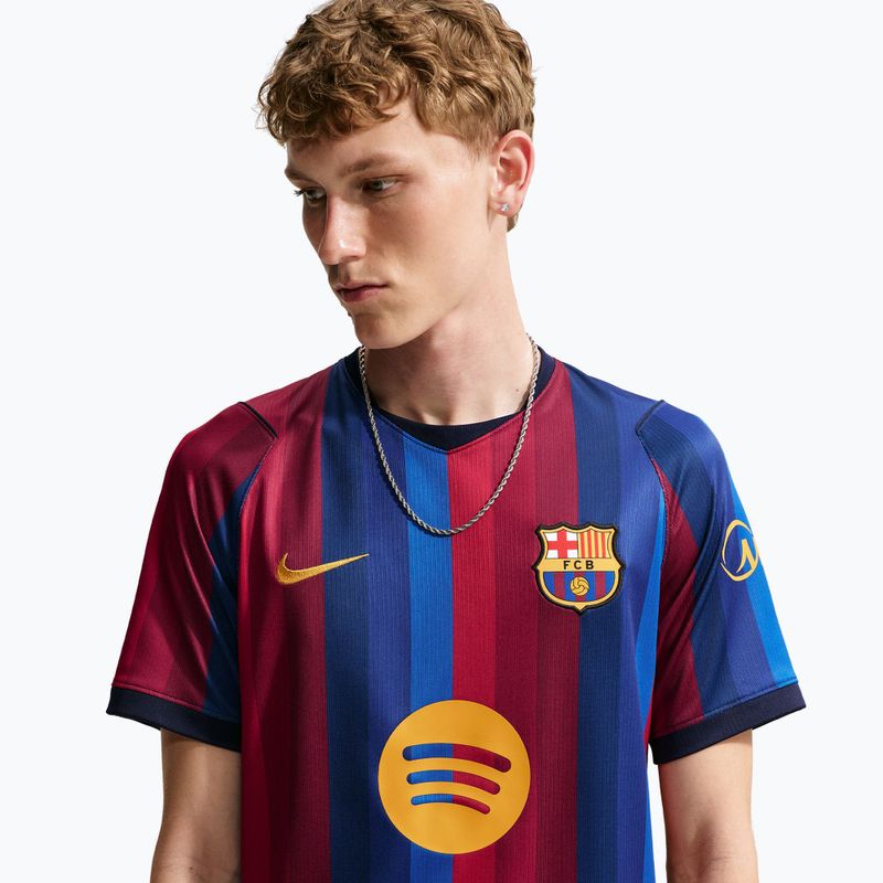 Мъжка футболна фланелка Nike FC Barcelona Dri-Fit Stadium Home deep garnet/blue void/mineral yellow 5