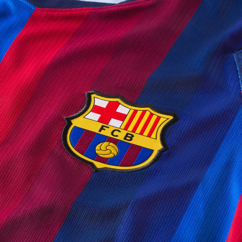 Мъжка футболна фланелка с дълъг ръкав Nike FC Barcelona Dri-Fit Stadium Home LS deep garnet/blue void/mineral yellow 3