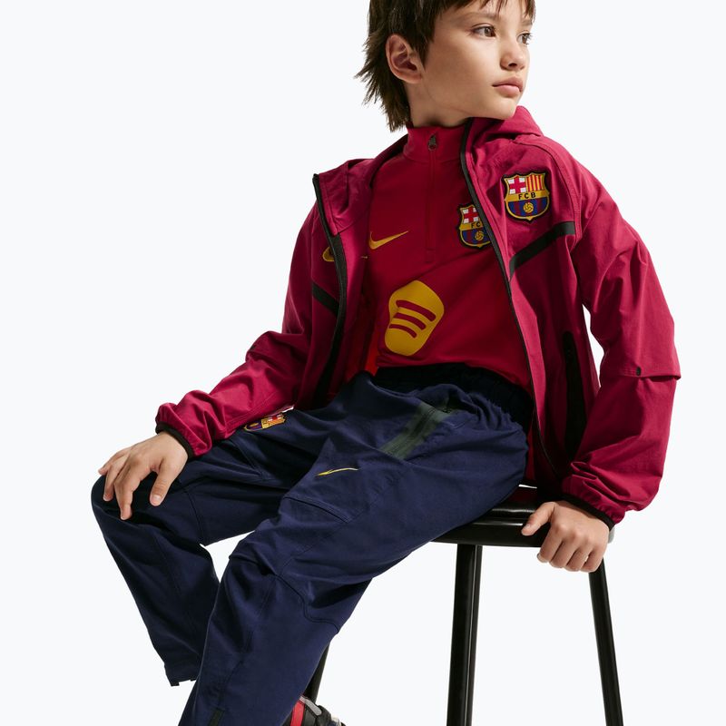 Детски футболни панталони Nike FC Barcelona Tech Woven blackened blue/black/mineral yellow 6