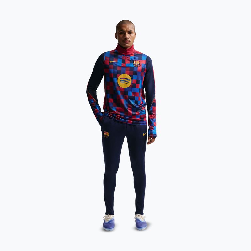 Мъжки футболни панталони Nike FC Barcelona Strike Dri-Fit blackened blue/noble red/yellow 2