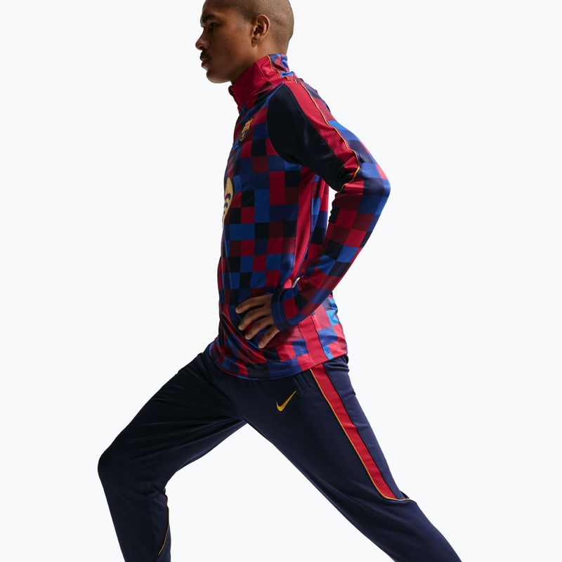 Мъжки футболни панталони Nike FC Barcelona Strike Dri-Fit blackened blue/noble red/yellow 4