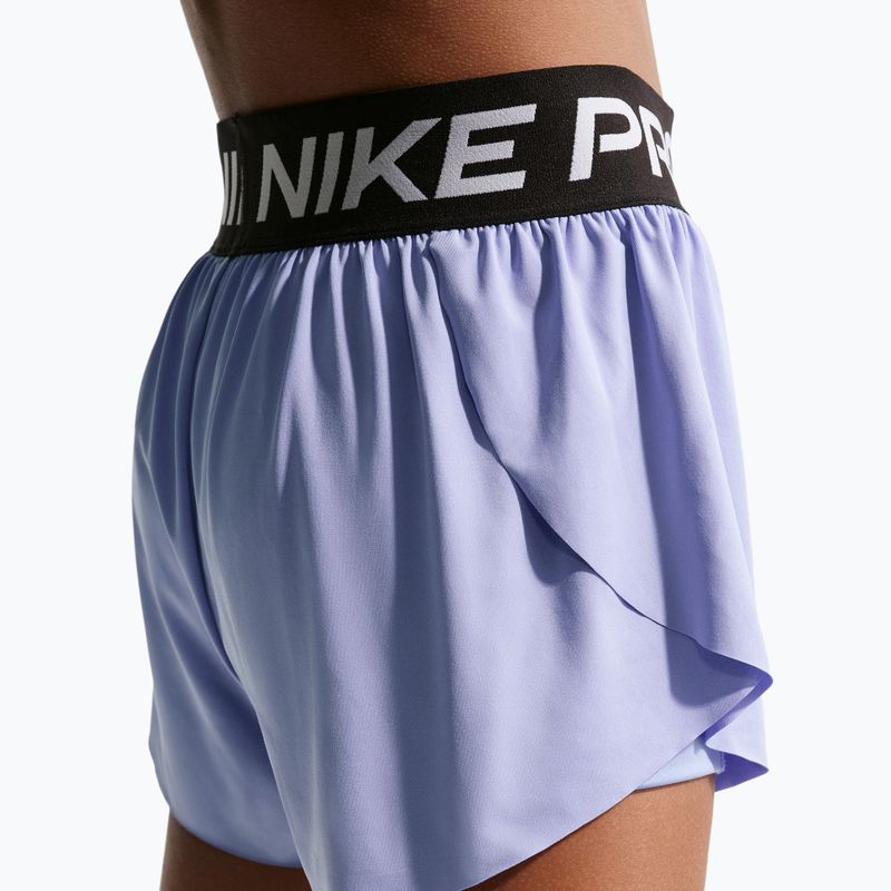 Детски къси панталони/шорти Nike Pro Dri-Fit 2in1 light thistle/black/white 5