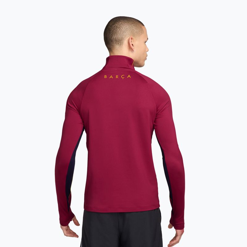 Мъжки футболен суитшърт Nike FC Barcelona Strike Soccer Drill Top noble red/mineral yellow/mineral yellow 2