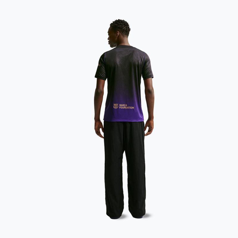 Мъжка футболна фланелка Nike FC Barcelona 2026/27 Stadium Away field purple/field purple/metallic gold 3