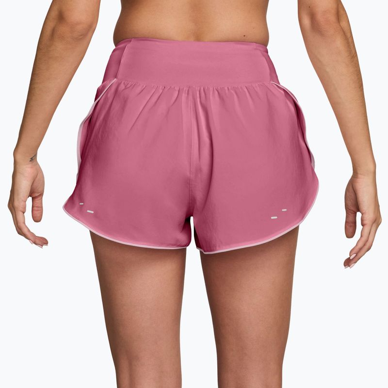 Дамски шорти за бягане Nike Tempo Swoosh Dri-Fit Mid-Rise Brief-Lined peony/pink foam/white 2