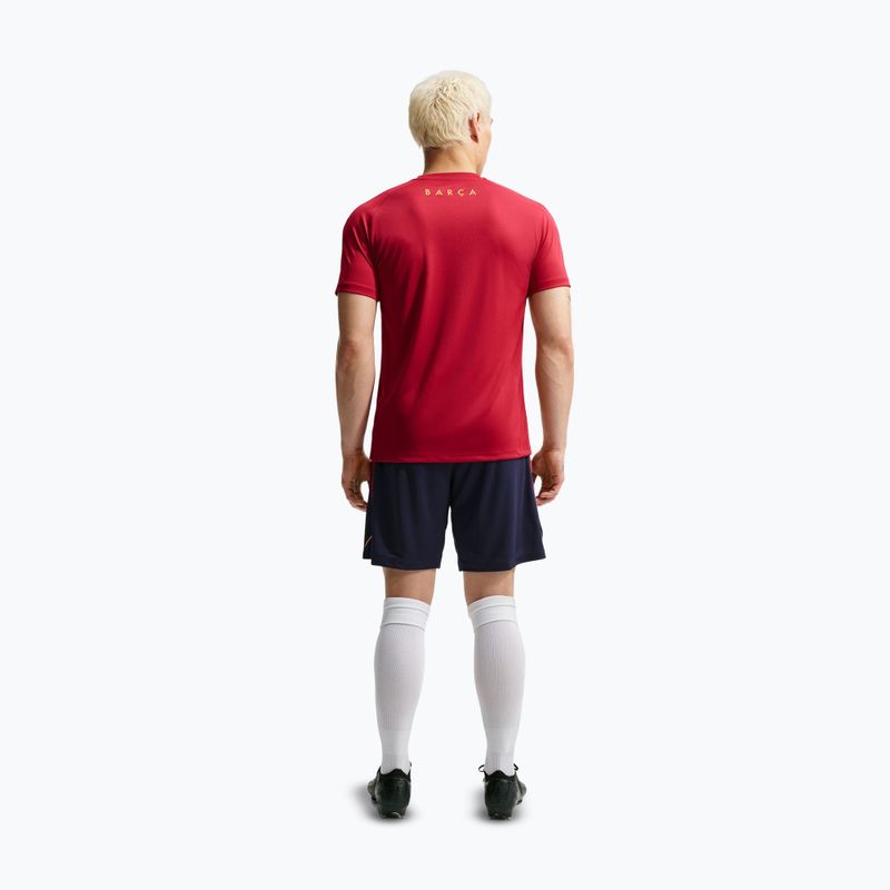 Мъжки футболни шорти Nike FC Barcelona Strike blackened blue/noble red/mineral yellow 3