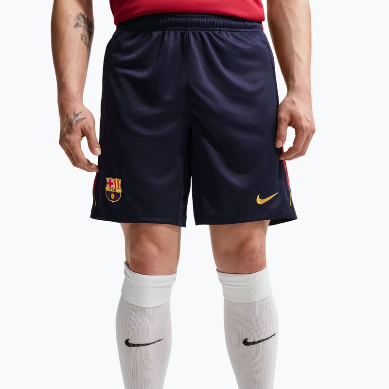 Мъжки футболни шорти Nike FC Barcelona Strike blackened blue/noble red/mineral yellow 5