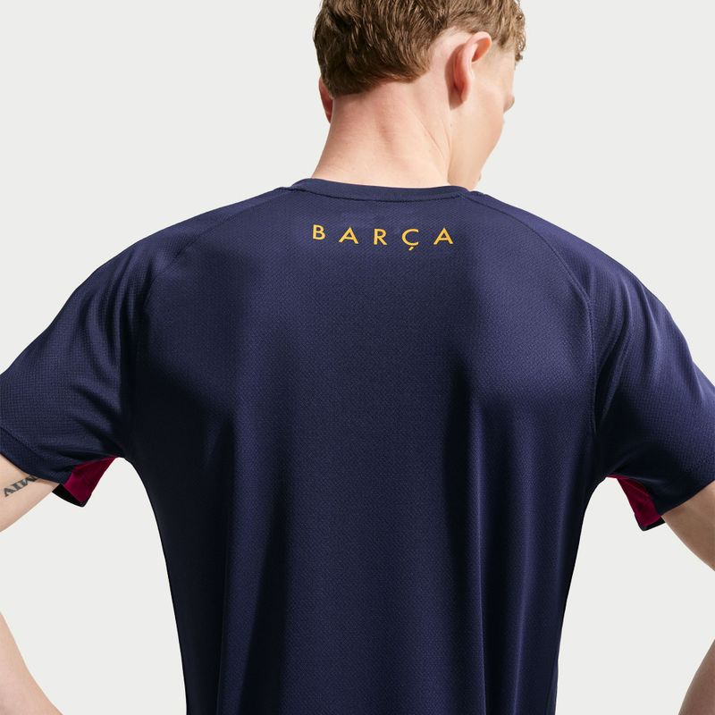 Мъжка футболна фланелка Nike FC Barcelona Strike Soccer Dri-Fit blackened blue/noble red/mineral yellow 7