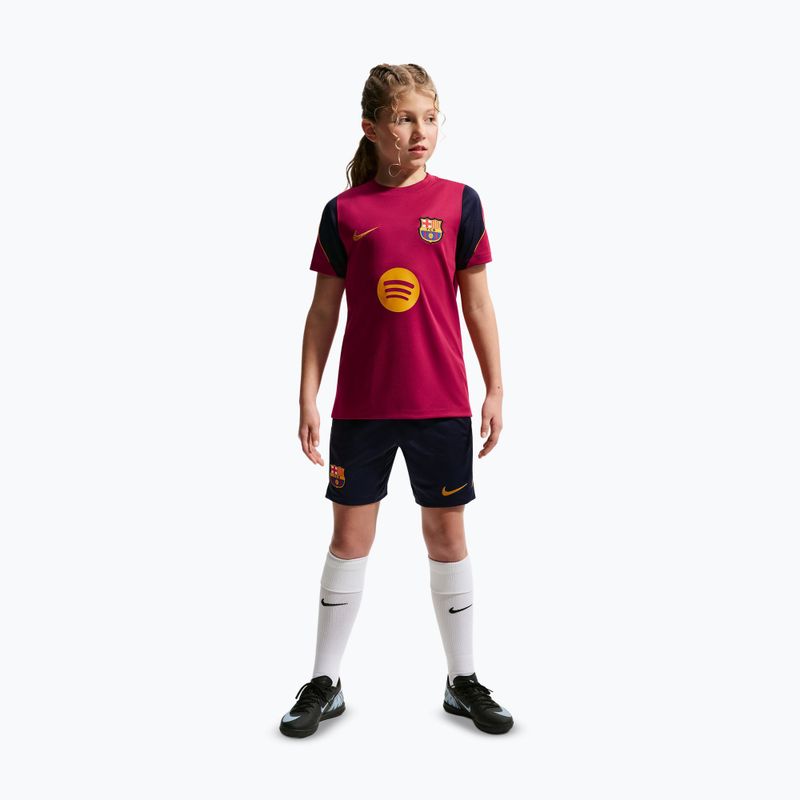 Детска футболна тениска Nike FC Barcelona Strike Dri-Fit noble red/blackened blue 3