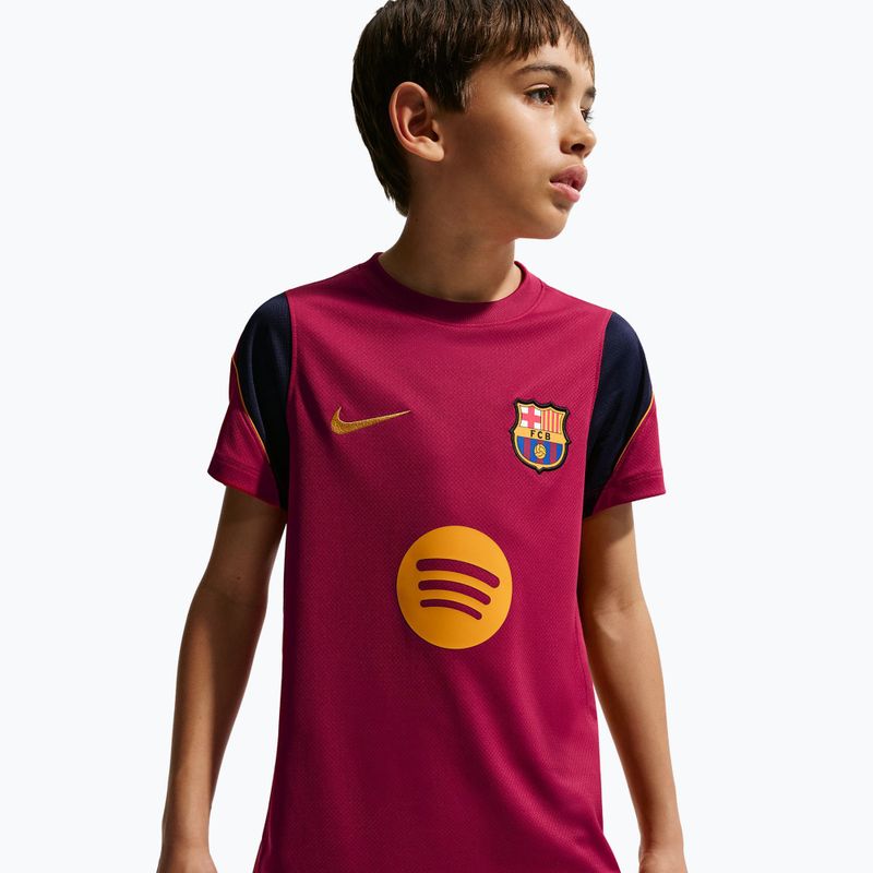 Детска футболна тениска Nike FC Barcelona Strike Dri-Fit noble red/blackened blue 4