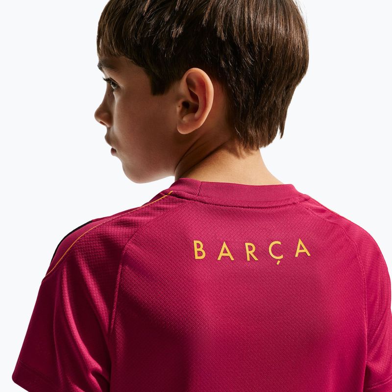 Детска футболна тениска Nike FC Barcelona Strike Dri-Fit noble red/blackened blue 5