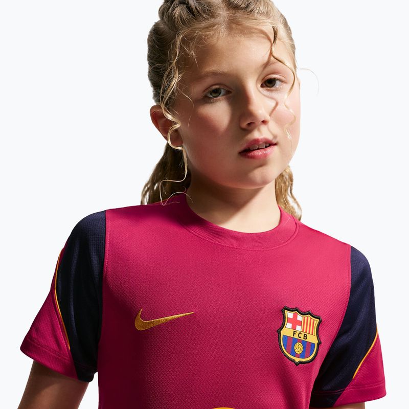 Детска футболна тениска Nike FC Barcelona Strike Dri-Fit noble red/blackened blue 6