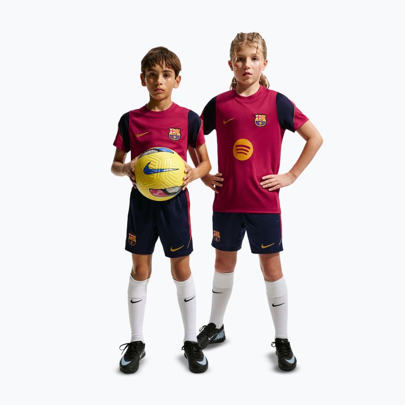 Детски футболни шорти Nike FC Barcelona Strike blackened blue/noble red/mineral yellow 2