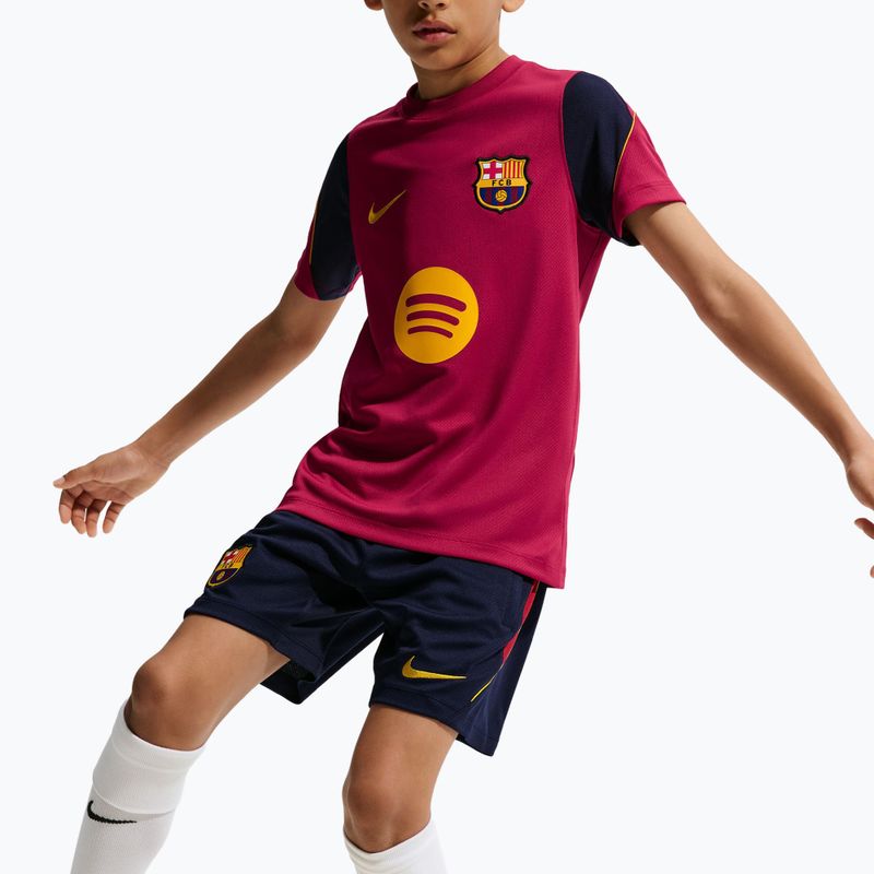 Детски футболни шорти Nike FC Barcelona Strike blackened blue/noble red/mineral yellow 3