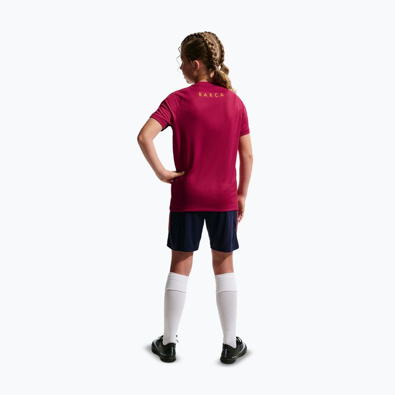 Детски футболни шорти Nike FC Barcelona Strike blackened blue/noble red/mineral yellow 5
