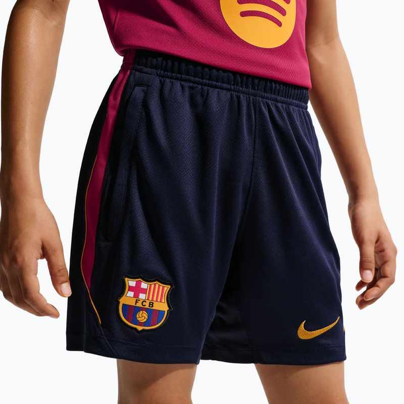 Детски футболни шорти Nike FC Barcelona Strike blackened blue/noble red/mineral yellow 7