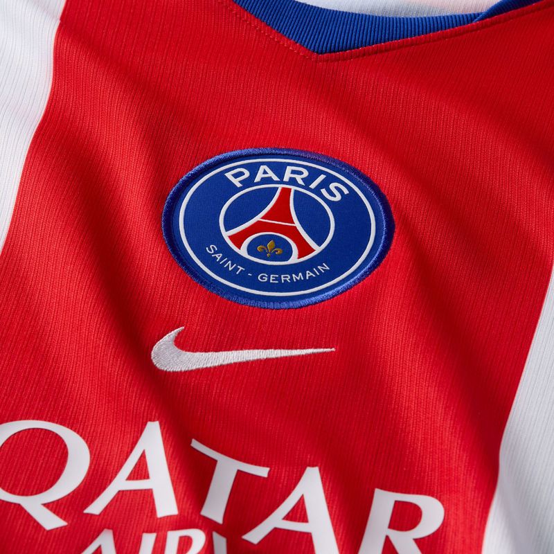 Мъжка футболна блуза с дълъг ръкав Nike Paris Saint-Germain Dri-Fit Stadium Home old royal/white/university red/white 3