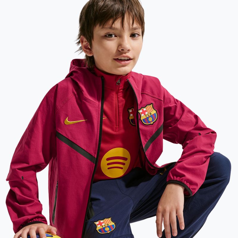 Детско футболно яке Nike FC Barcelona Tech Full Zip noble red/black/mineral yellow 6