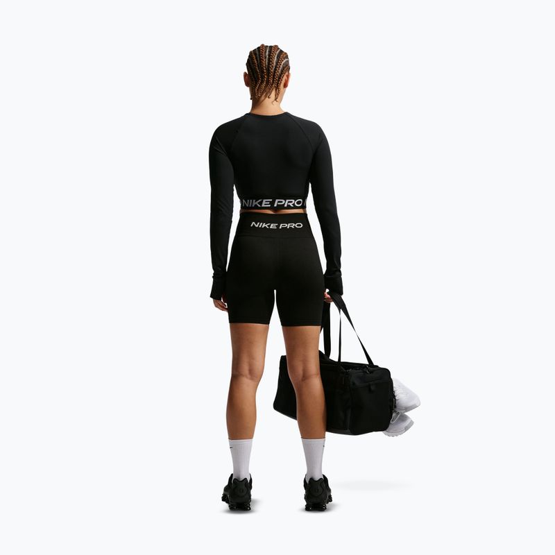 Дамски тренировъчни шорти Nike Pro Seamless High Waisted Biker 5" black/white 3