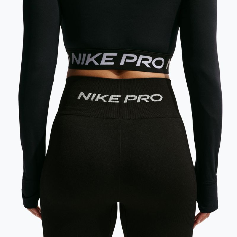 Дамски тренировъчни шорти Nike Pro Seamless High Waisted Biker 5" black/white 6