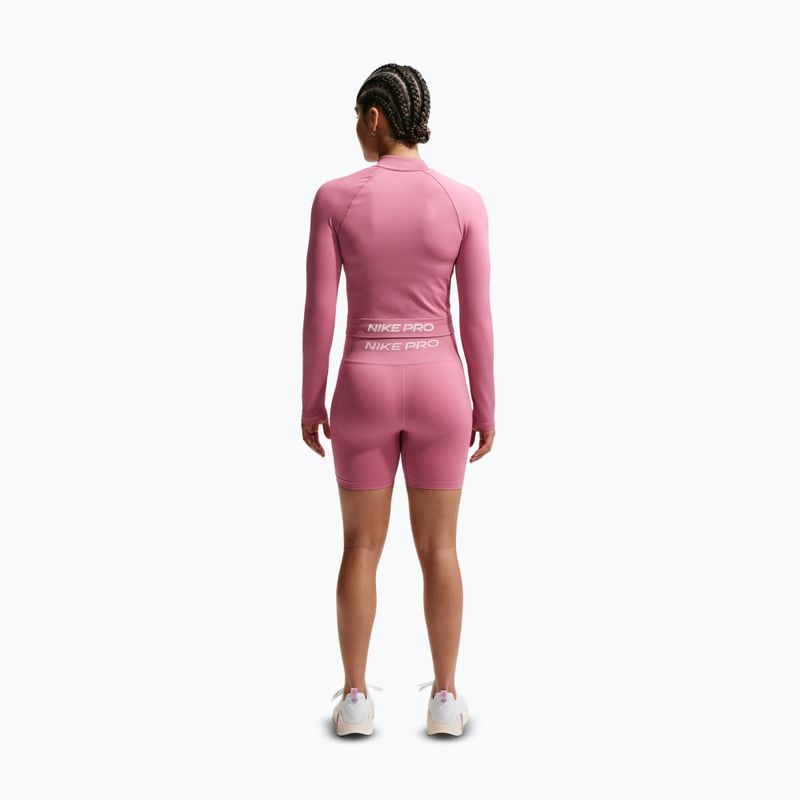 Дамски тренировъчни шорти Nike Pro Seamless High Waisted Biker 5" peony/white 3