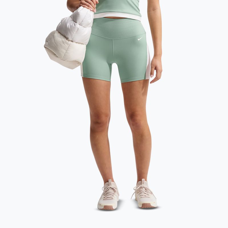 Дамски къси панталони/шорти Nike One High Waisted Biker 5" steam/white/white