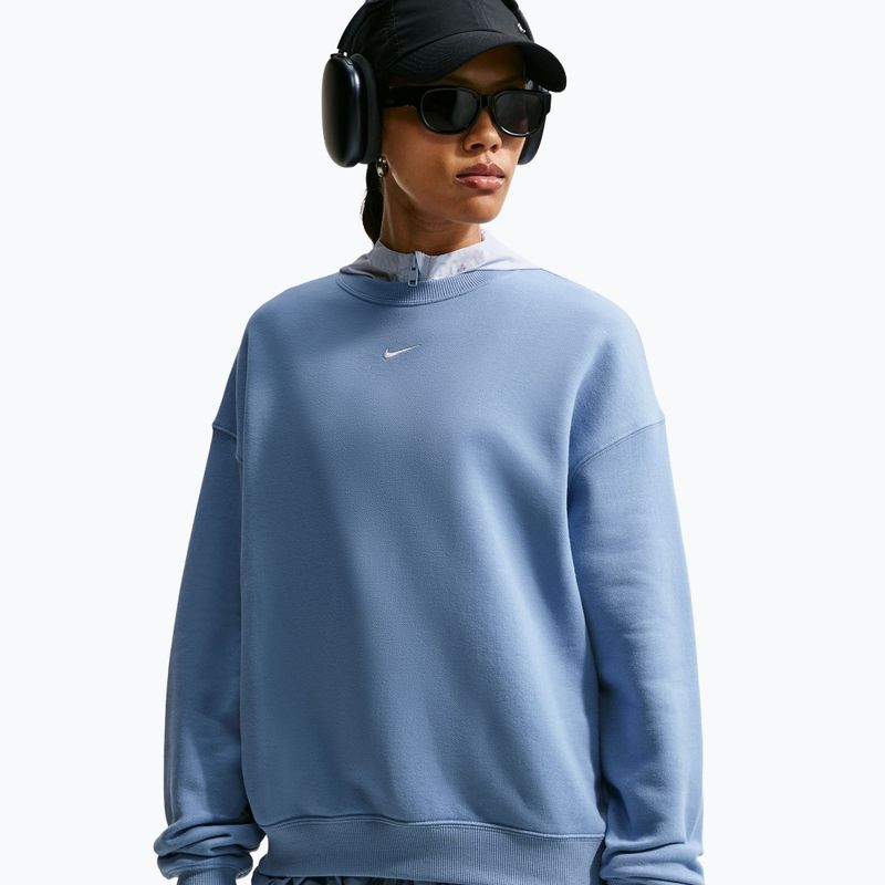 Дамски суитшърт Nike Studio Fleece Medium Weight work blue/sail 4