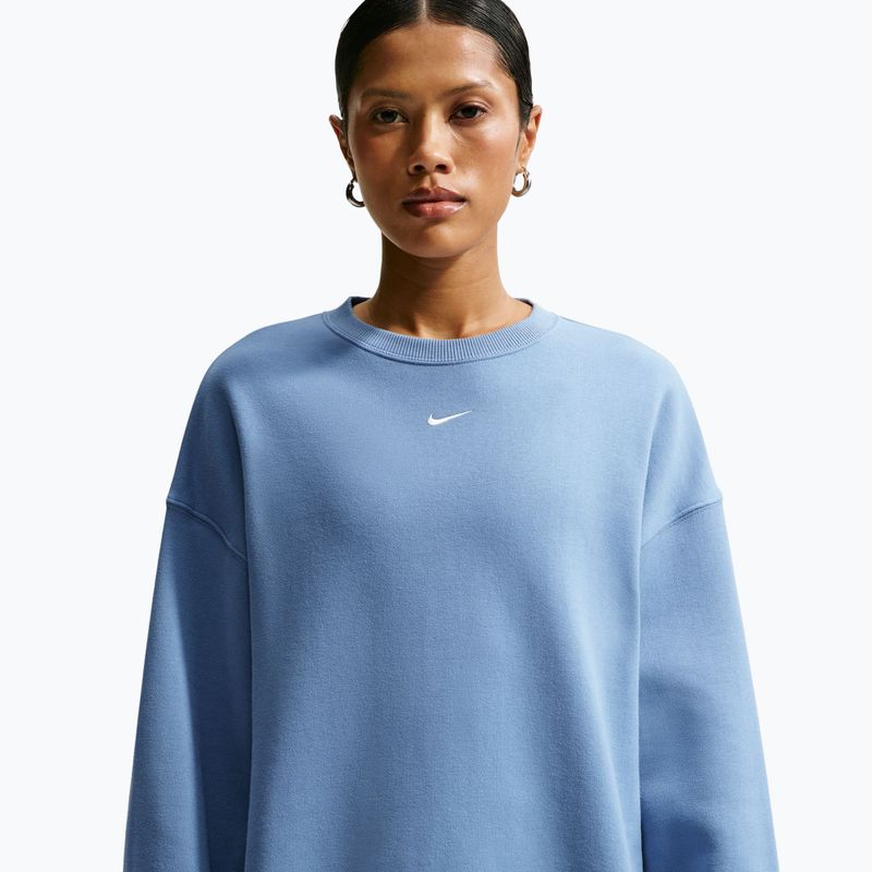 Дамски суитшърт Nike Studio Fleece Medium Weight work blue/sail 5