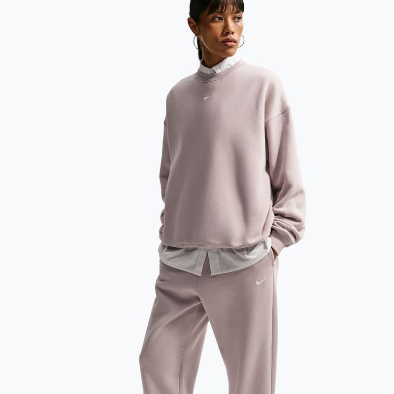 Дамски панталони Nike Studio Fleece Medium Weight cream Ii/sail 4