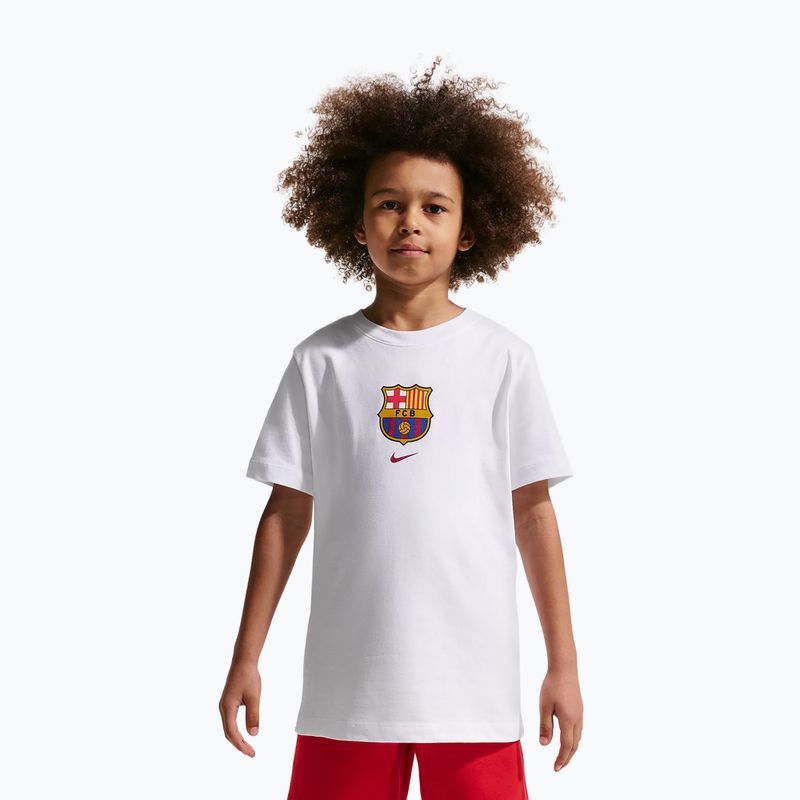 Детска тениска Nike FC Barcelona Soccer white