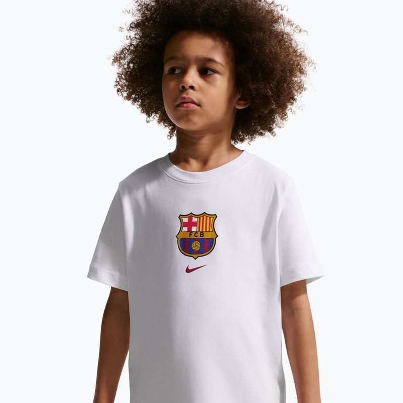 Детска тениска Nike FC Barcelona Soccer white 4