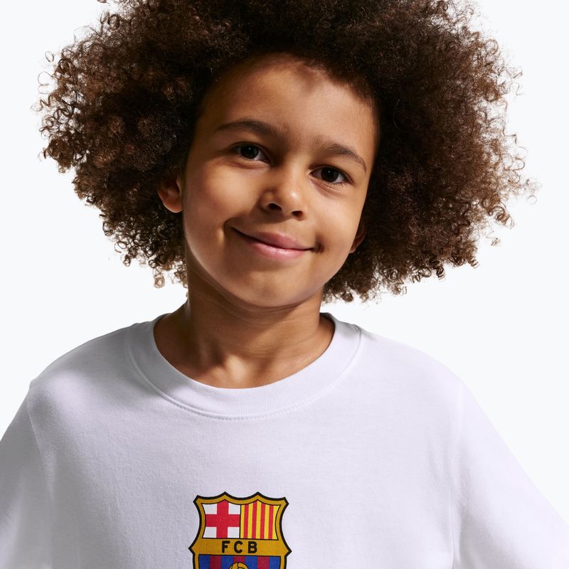 Детска тениска Nike FC Barcelona Soccer white 5