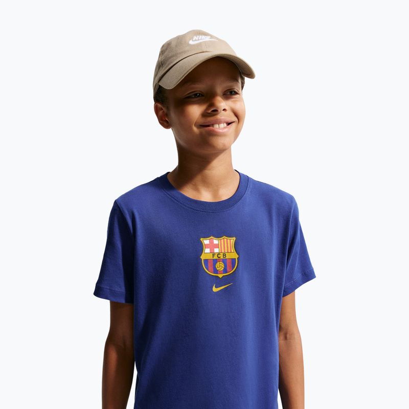 Детска тениска Nike FC Barcelona Soccer deep royal blue 4