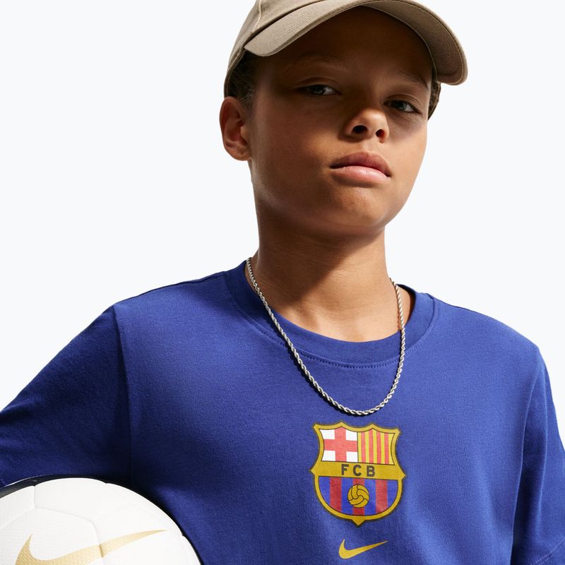 Детска тениска Nike FC Barcelona Soccer deep royal blue 5