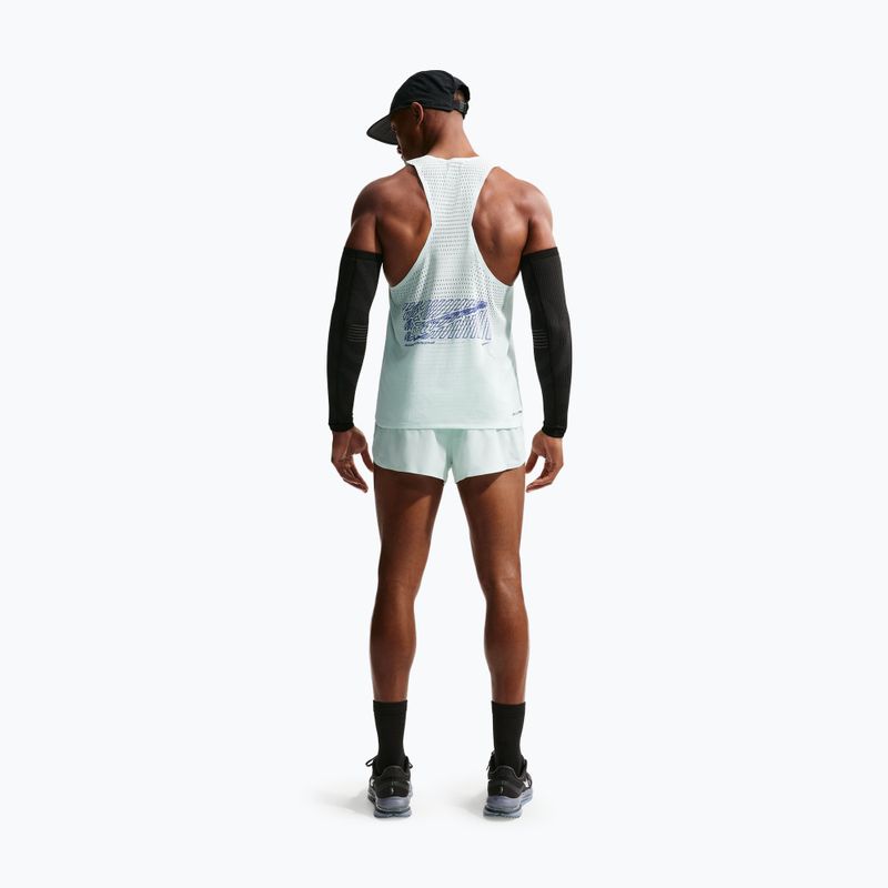Мъжка тениска за бягане Nike AeroSwift Dri-Fit ADV Running Singlet barely green/lapis 3