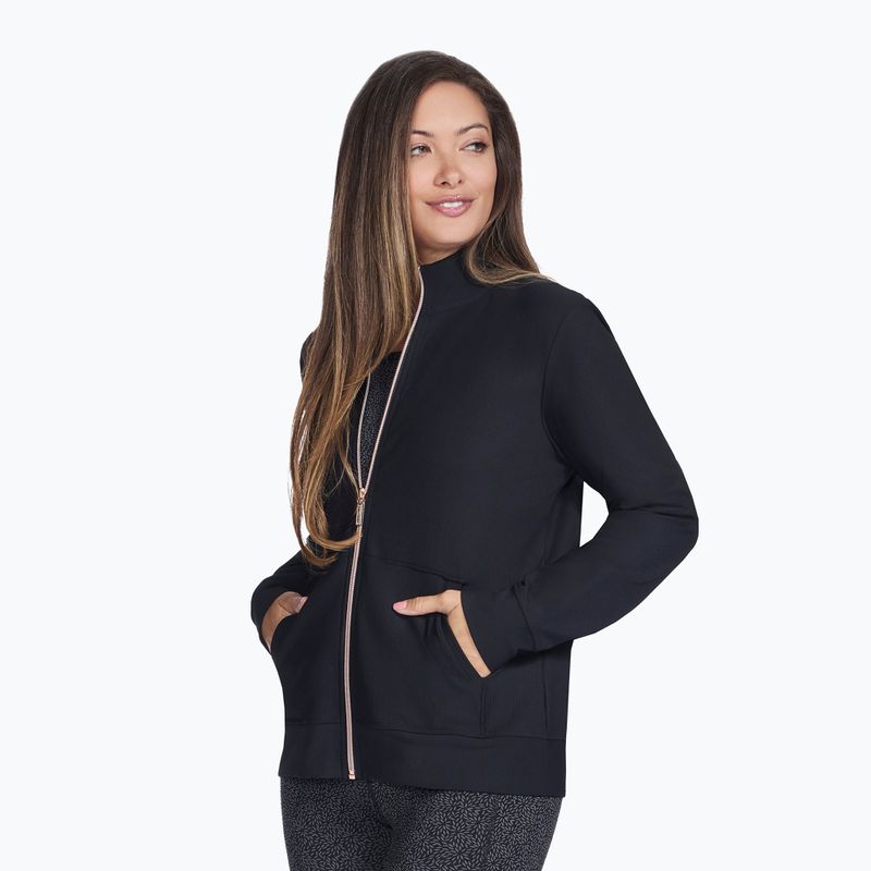 Дамски суитшърт SKECHERS GO Luxe Rib Everyday Full Zip black 3