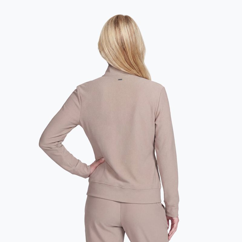 Дамски суитшърт SKECHERS GO Luxe Rib Everyday Full Zip taupe/brown 2