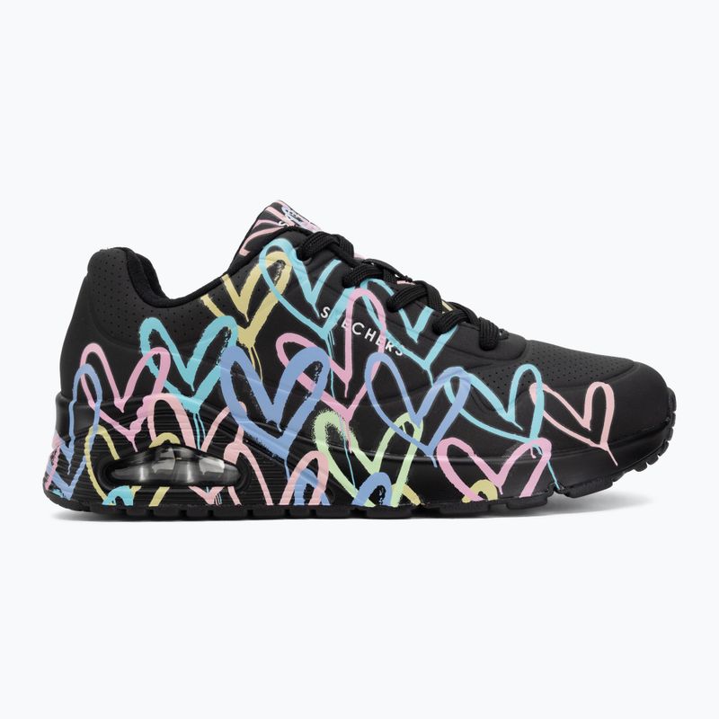 Дамски обувки SKECHERS JGoldcrown Uno Spread The Love black 2