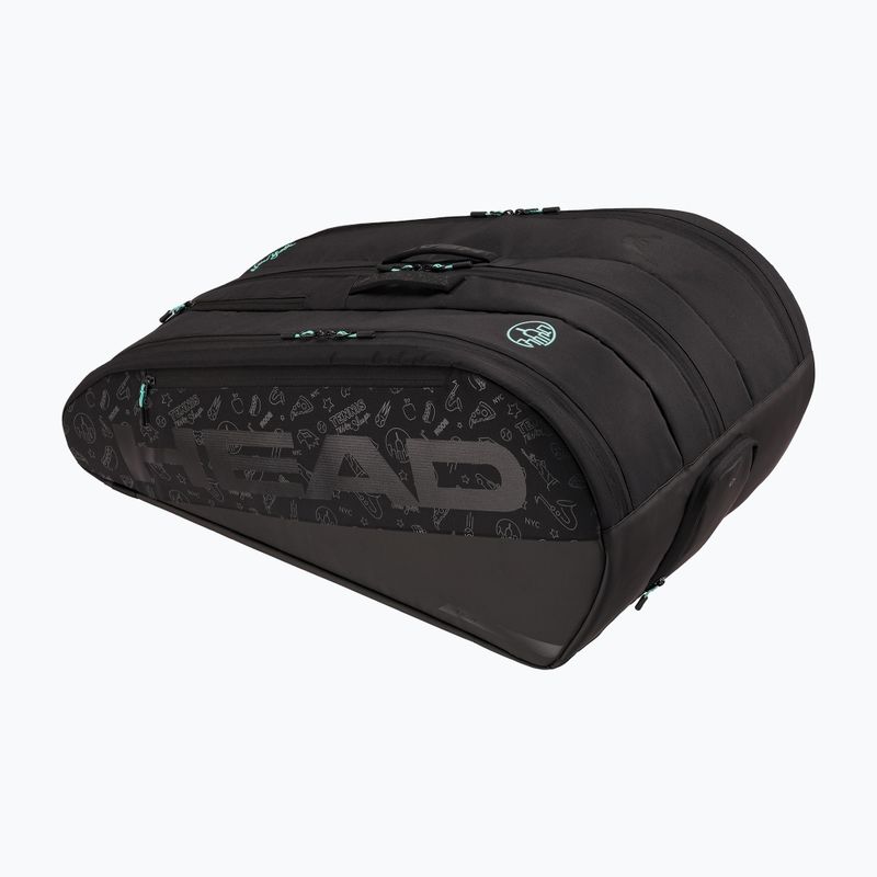 Тенис чанта HEAD Tour Racquet Bag XL Neon 2025 75 л черно/синьо 2