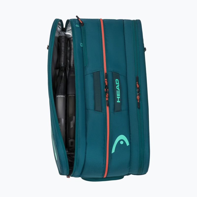 Чанта за падел HEAD Tour Padel Bag L 40 l green/orange 3