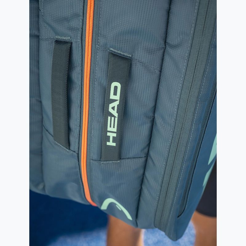Чанта за падел HEAD Tour Padel Bag L 40 l green/orange 8