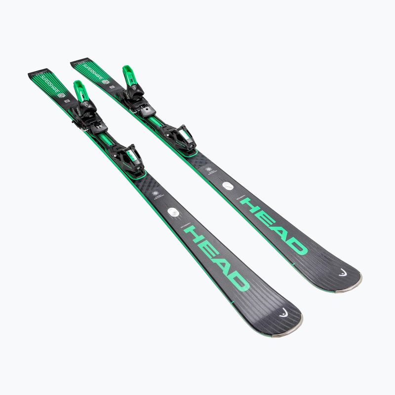 Ски за спускане със ски автомати HEAD Supershape e-Magnum SW BB-PR + Protector Evo PR 13 GW black/green 2