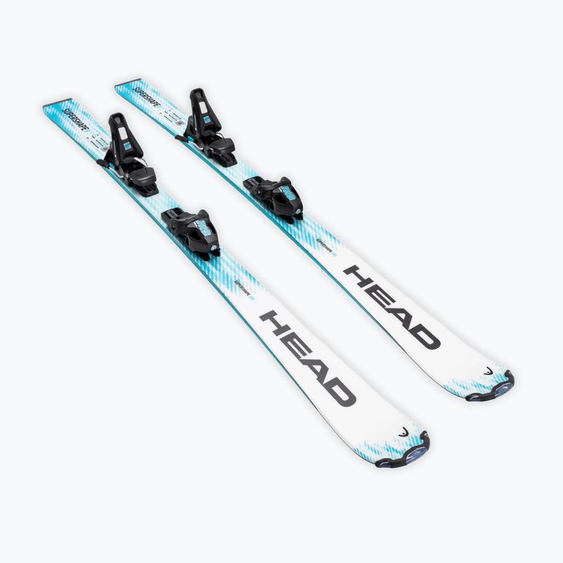 Детски ски за спускане със ски автомати HEAD Supershape JRS + Jrs 7.5 GW CA white/blue 2