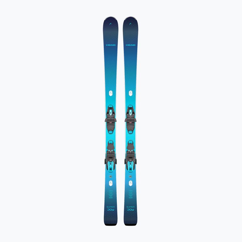 Дамски ски за спускане със ски автомати HEAD e-Super Joy SW SLR BB Joy Pro + Protector SLR 11 GW dark blue/blue