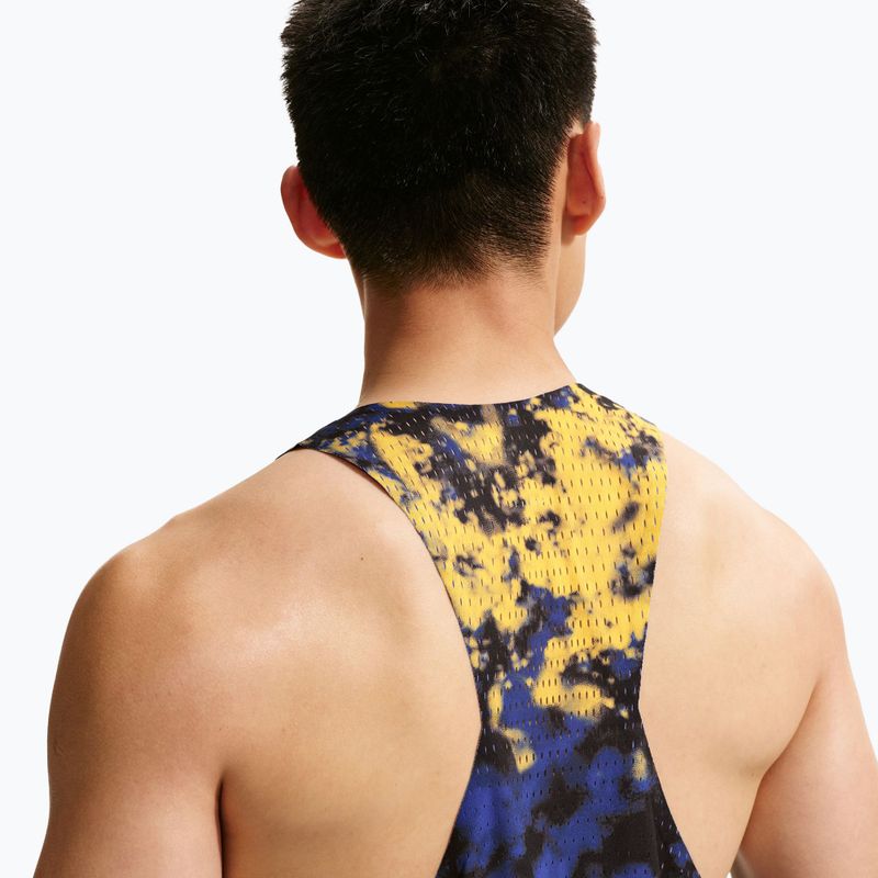 Мъжка тениска за бягане Nike AeroSwift Dri-Fit ADV Singlet citron pulse/lapis/bright crimson 5