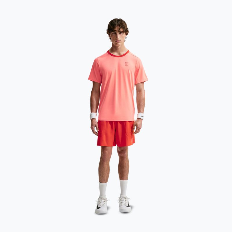 Мъжка тениска Nike Court Dri-Fit Advantage atomic pink/picante red/picante red 2