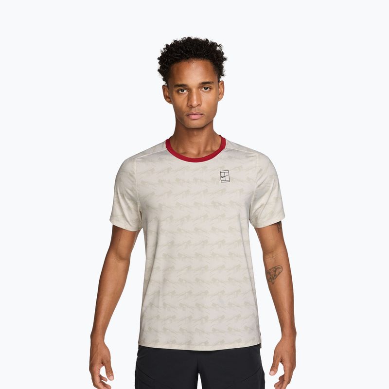 Мъжка тениска Nike Court Advantage light bone/tough red/black